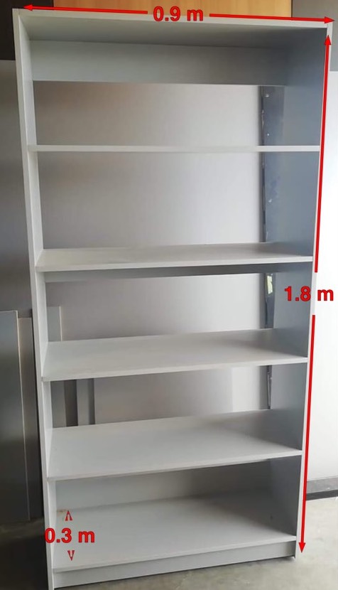 Mueble Biblioteca Ampos Abierto - Gris Claro
