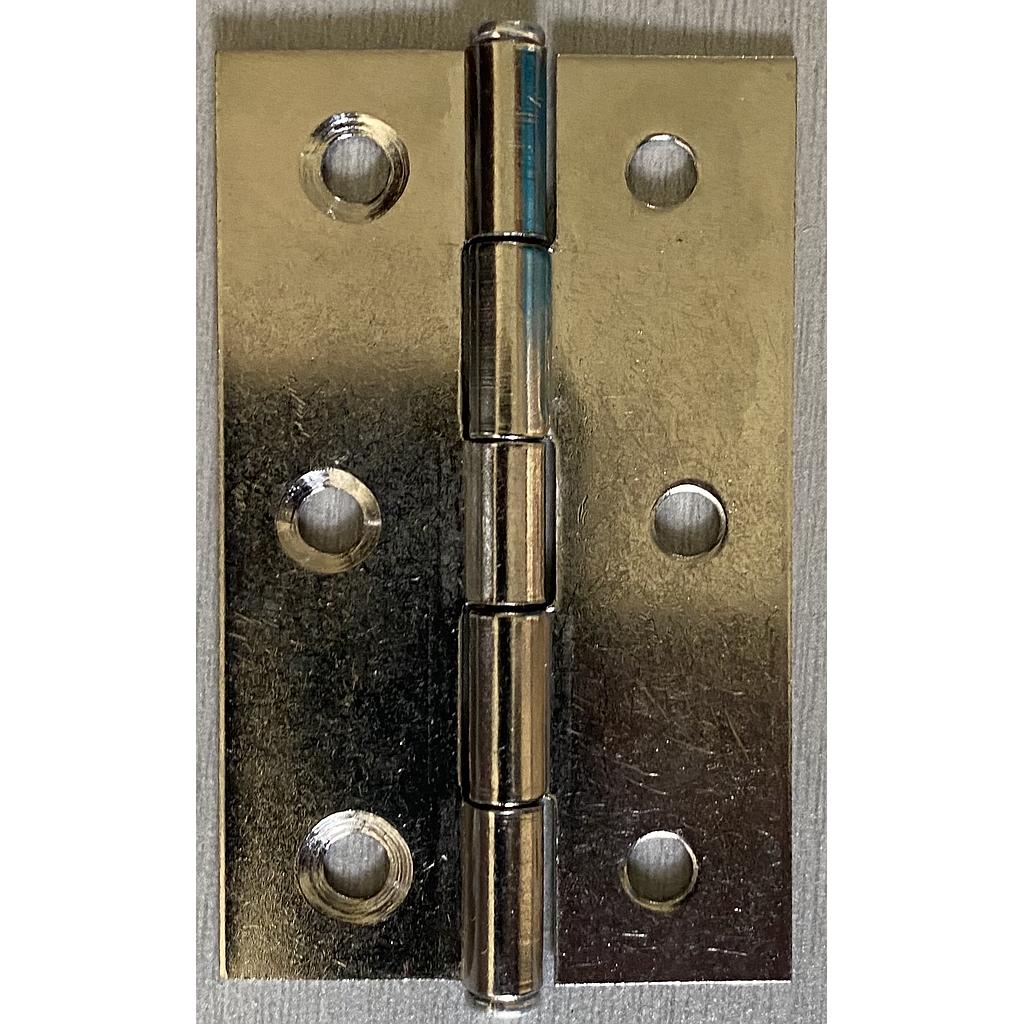 Bisagra (Par) En Acero Inox Con 6 Perforaciones 100*2Mm