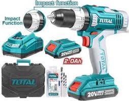 Taladro de Bateria Total Impacto c/estuche 1/2-20v